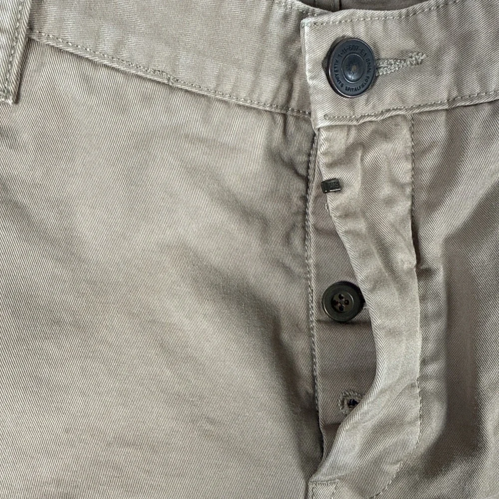 AllSaints Cannon‎ Chino Men's 32 (34x25) Dark Khaki Slim Straight Button Fly